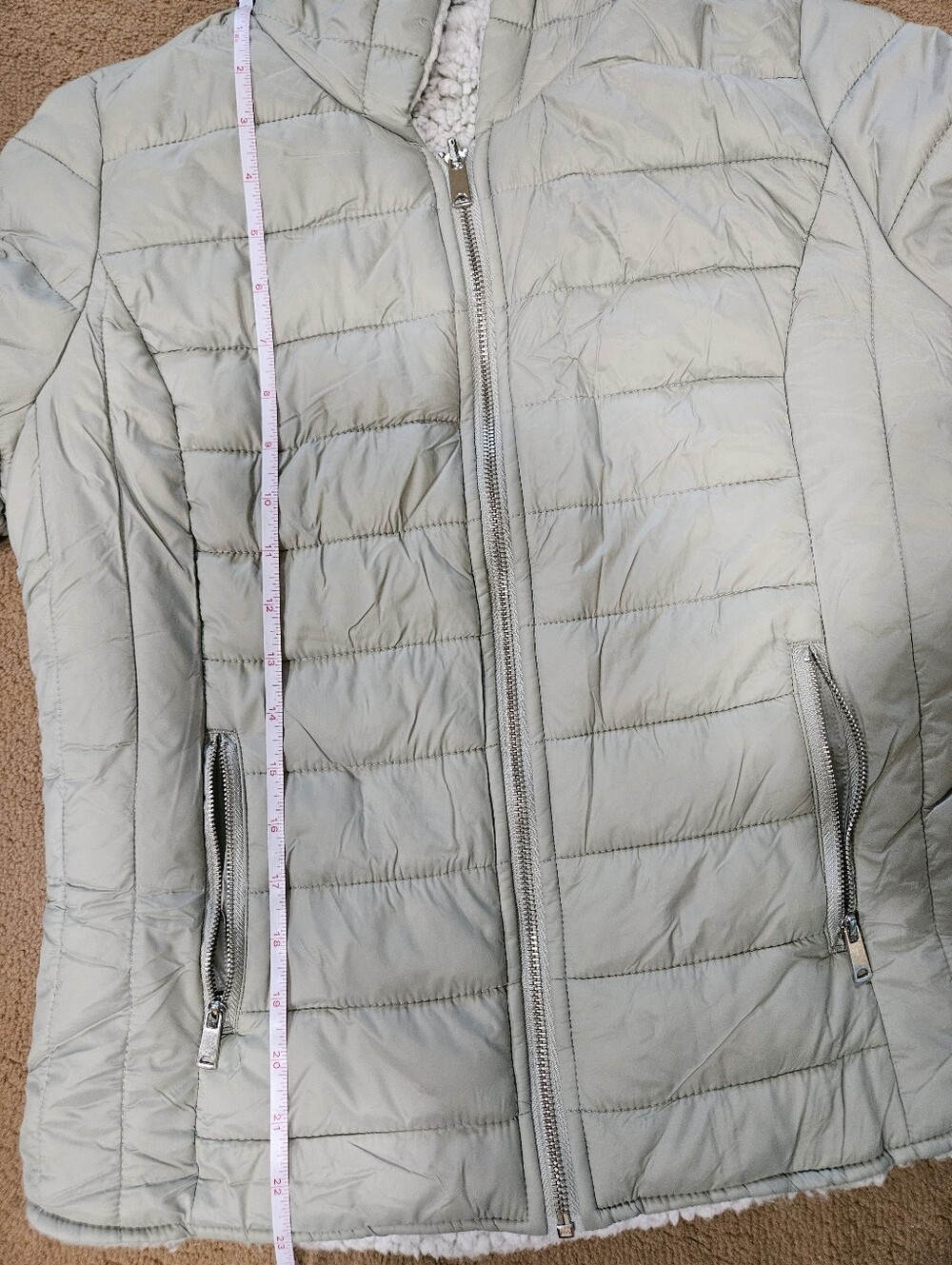 Love Tree Reversible Sherpa-Lined Quilted Jacket – Size Small - Picture 10 of 11